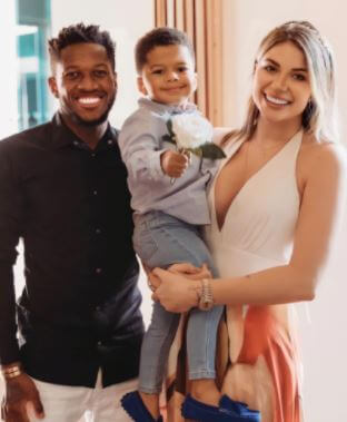 Monique Salum with her husband Fred and son.